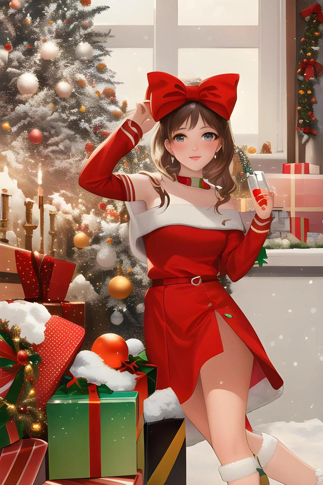 圣诞动漫女孩头像_圣诞动漫女孩儿_圣诞 女孩动漫
